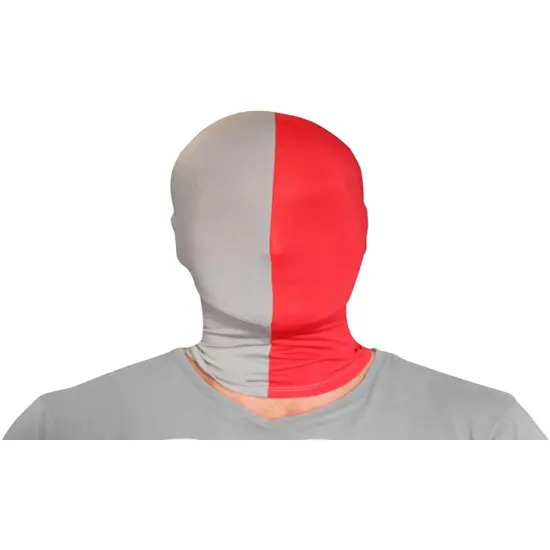 Gray And Red Team Colors Fan Mask Costume Accessory {1}