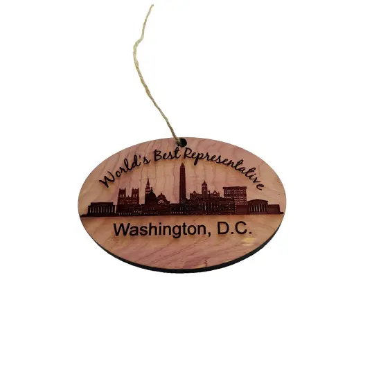 worlds Best Representative Washington DC - Cedar Ornament {3}