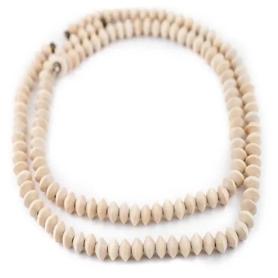 The Bead Chest Cream Bicone Natural Wood Beads (5x8mm): Organic Eco-Friendly Wooden Bead Strand for DIY Jewelry, Crafts, Necklace and Bracelet Making {3}