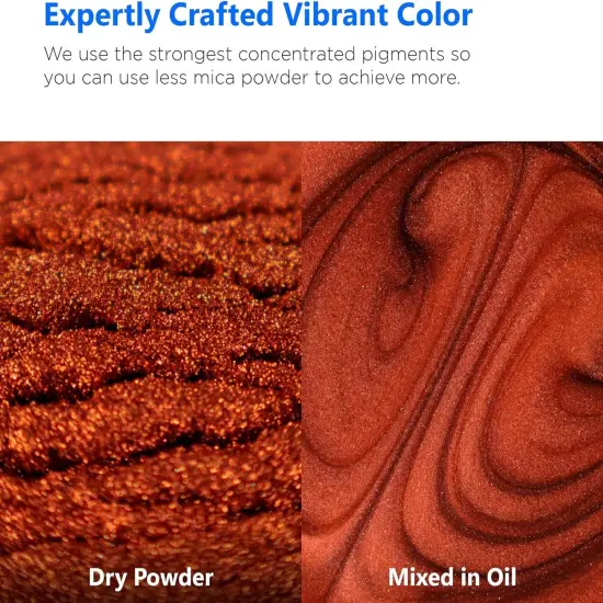 Rolio - 1 Jar Mica Powder (Fiery Rust) - 50g / 1.8 oz {2}
