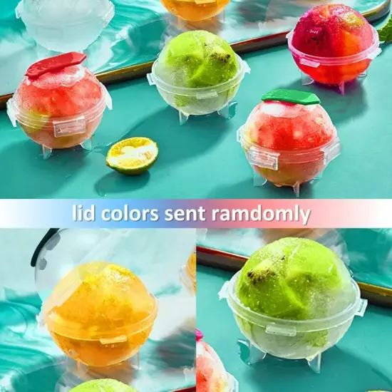 4-Pack 2" Round Ice Cube Ball Maker Tray Silicone Sphere Mold Whiskey Cocktails {3}