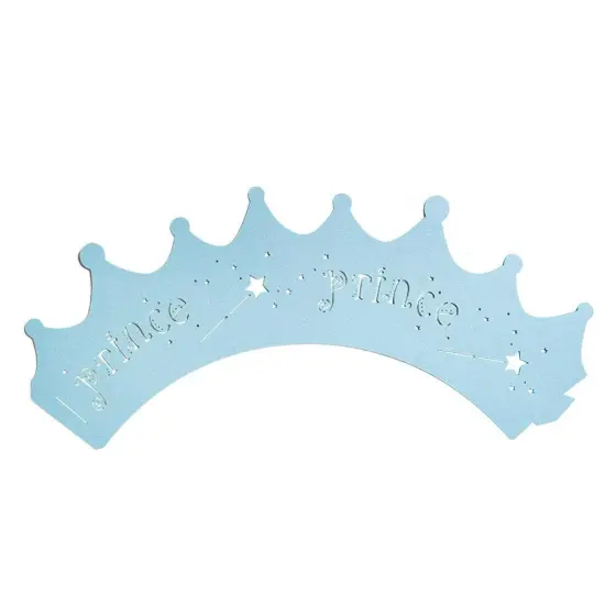Baby Blue Little Prince Crown Cupcake Wrappers & Liners | 25 PC Set {2}