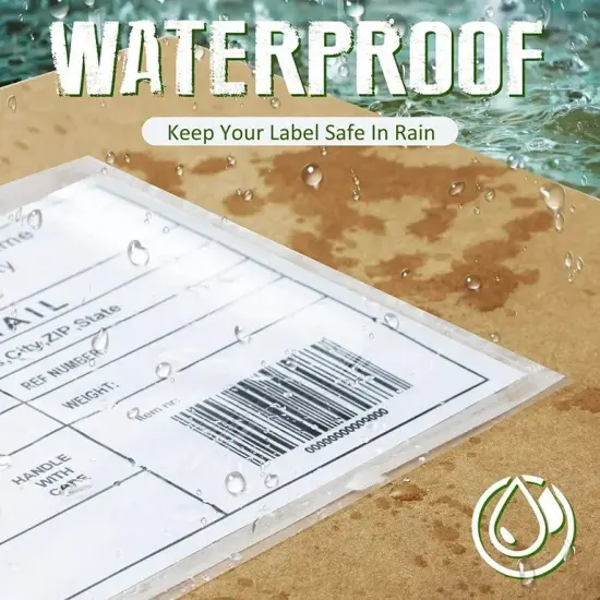 Clear Self-Adhesive Top Loading Packing List Shipping Label Envelopes Pouches 7.5" x 5.5" {6}