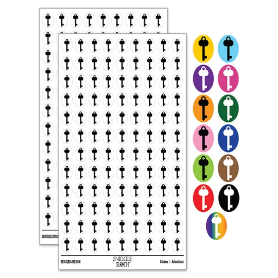 Key Simple 200+ 0.50" Round Stickers Hot Pink {1}