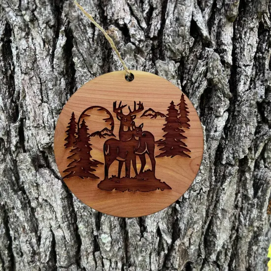 Deer Mountain - Cedar Ornament {2}