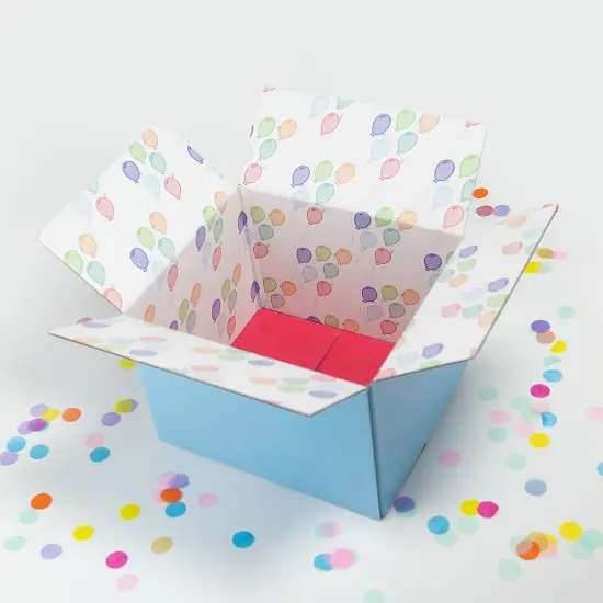 Great Papers! Giftin Shipping Box, Celebration, 12" x 10" x 1/8", Printed Inside and Out, 2-Pack {2}