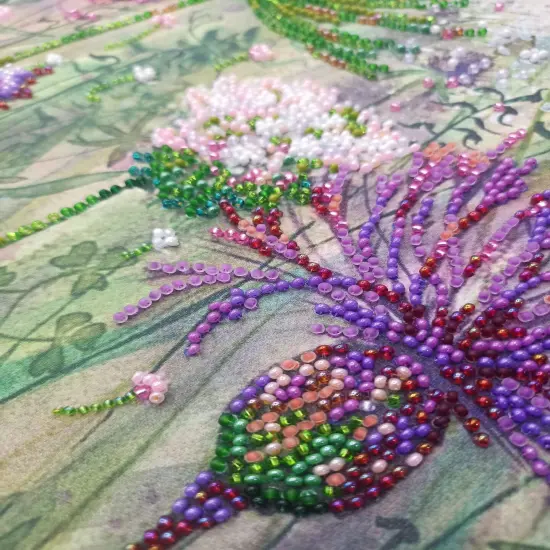 Bead Embroidery Kit - Cornflowers in the field {4}