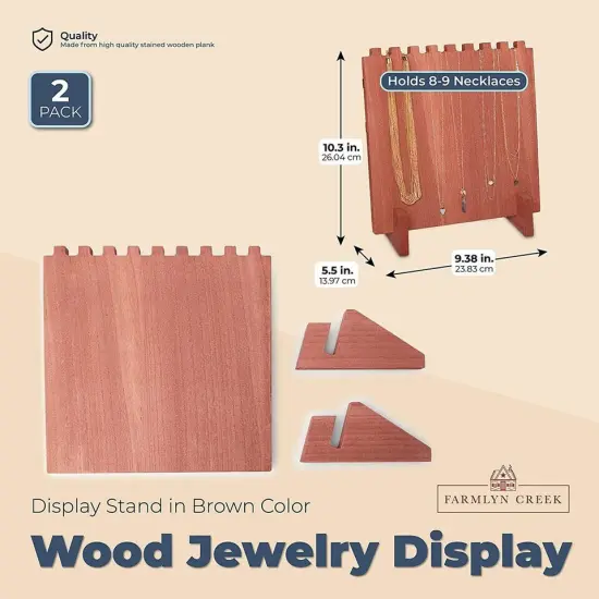 Wood Necklace Display Stand, Jewelry Organizer {2}