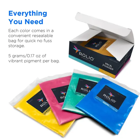 Rolio Mica Powder 15 Color Sample Set - 5g Bags {6}