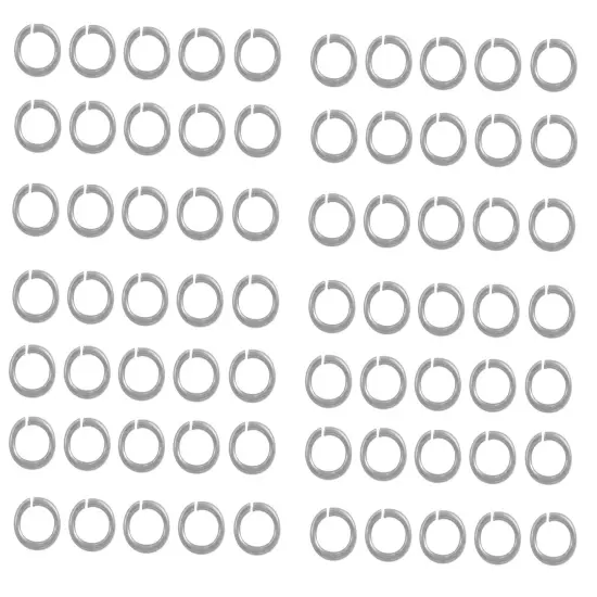 JewelrySupply Jump Rings - Oval Open 5x4mm Silver Plated (Package of 50) {1}