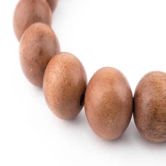 The Bead Chest Natural 20mm Wooden Beads in Brown - Light for Jewelry Making &ndash; Round Loose Wood Spacer Beads I Approximately 20 Beads {1}