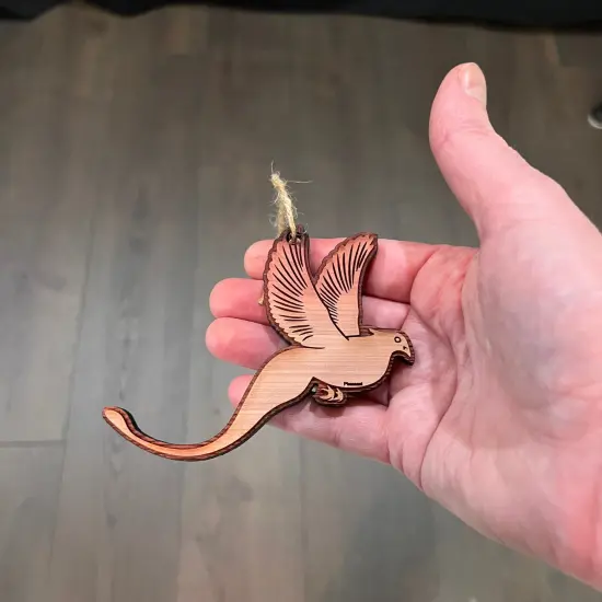 Pheasant - Cedar Ornament {4}
