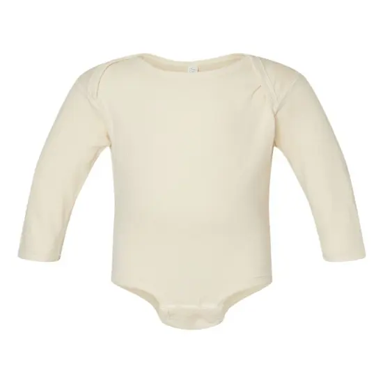 Rabbit Skins&reg; Infant Fine Jersey Long Sleeve Bodysuit Natural {1}