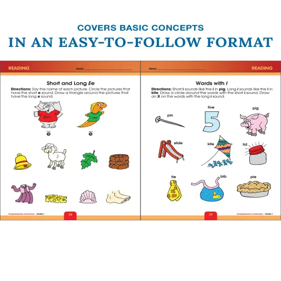 Carson Dellosa Comprehensive Curriculum of Basic Skills 1st Grade Workbook, Reading Comprehension, Language Arts, Spelling, Grammar, Math, and Writing Practice, Classroom or Homeschool Curriculum {4}