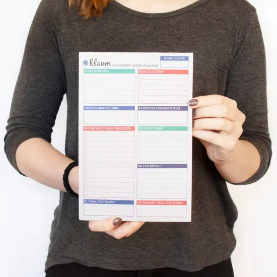 bloom daily planners Planning Pad, 6" x 9", Double Sided Planning Pad, Teal {3}