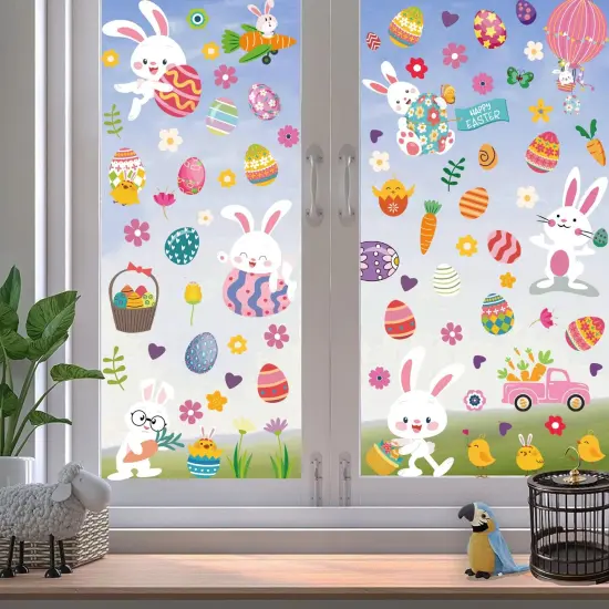 Easter Window Clings Decorations for Glass Window Stickers Decal {2}