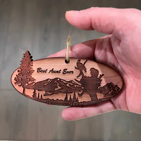 Best Aunt Ever Eagle Nest - Cedar Ornament {4}