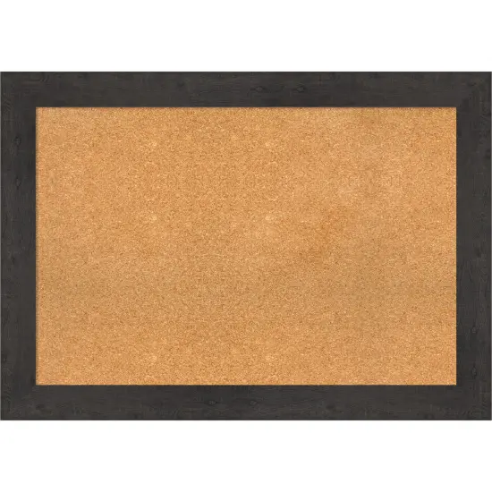 Rustic Plank Framed Corkboard, Natural Cork Espresso {1}