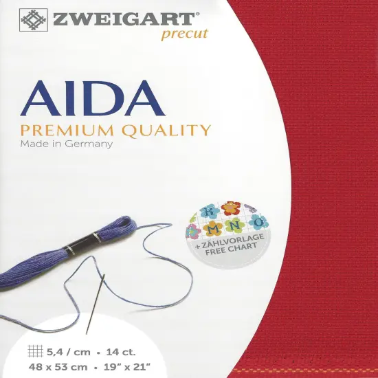 PrecutZweigart Stern-Aida 14 count Christmas Red {1}