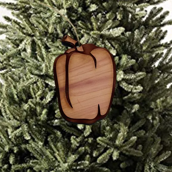 Bell Pepper - Cedar Ornament {2}