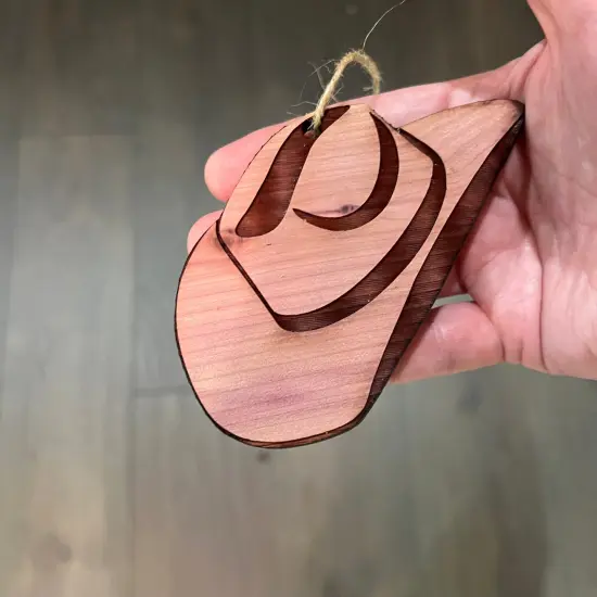 Cowboy Hat - Cedar Ornament {4}