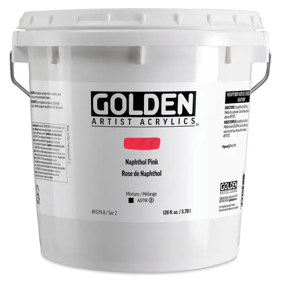 Golden Heavy Body Acrylic Paint - Naphthol Pink, 3.78 L Jar {1}