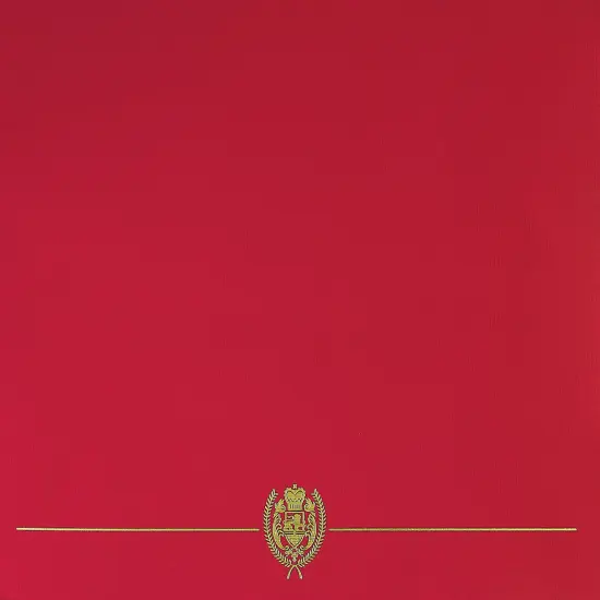 Great Papers! Classic Certificate Cover with Gold Foil Crest, Red, 12" x 9.375"(folded) with Die-Cuts for 8.5" x 11" Documents, 5 Count {1}