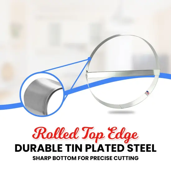 CookieCutter.Com Brand Extra Large Round Circle with Brace 8 in Cookie Cutter - USA Made Tin Plate Steel {5}