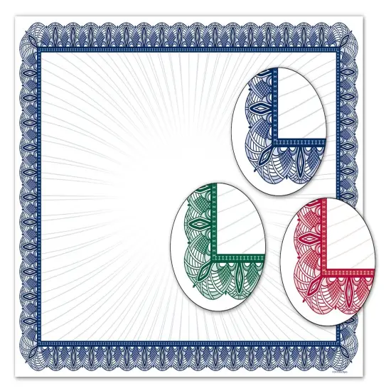 Great Papers! Value Certificate, Blue, Red and Green, 8.5" x 11", Printer Compatible, 30 count {1}