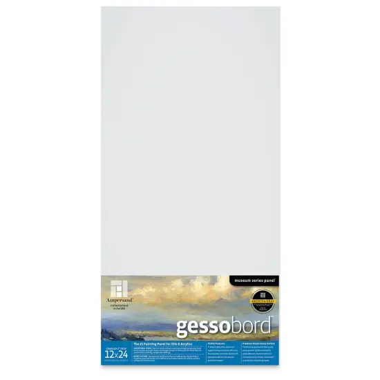 Ampersand Gessobord - 12" x 24", 2" Cradled {1}