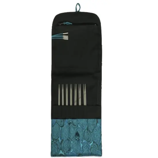 HiyaHiya SHARP 5" SMALL Interchangeable Knitting Needle Set - Sizes US 2 / 2.75mm - US 8 / 5mm Teal green / black {2}