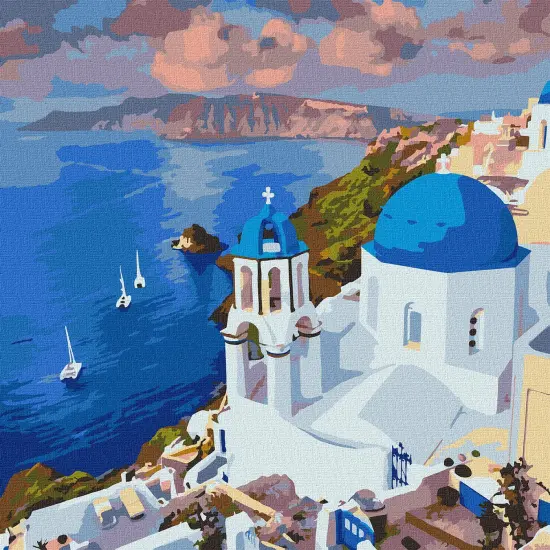Painting by Numbers kit Picturesque Santorini KHO2754 {2}