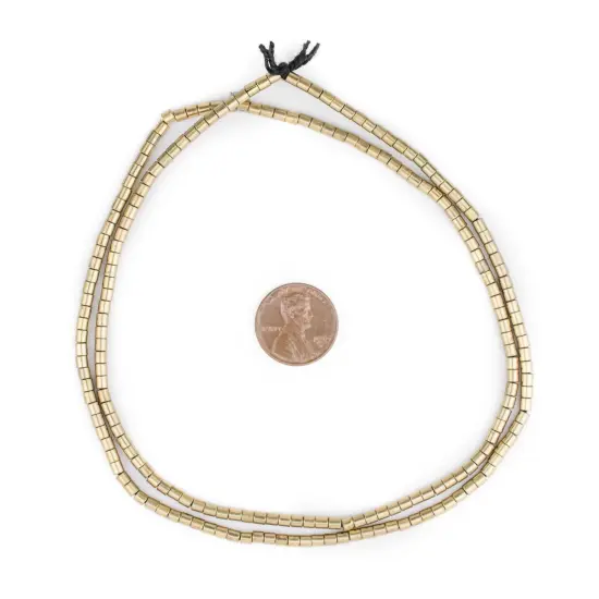 The Bead Chest Brass 3mm Tube Beads, Full Strand of Quality Metal Spacers for DIY Jewelry Design {2}