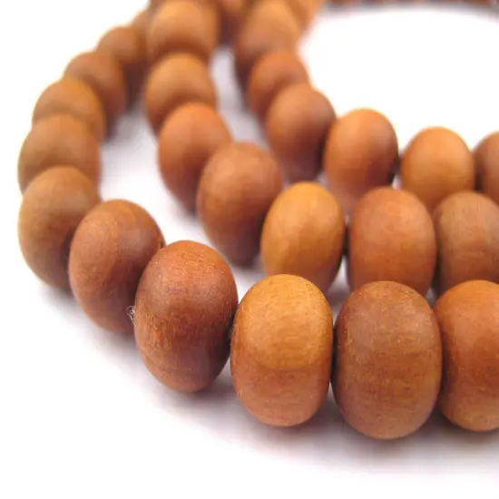 The Bead Chest 10mm Sandalwood Mala Beads: Fragrant Aromatic Wooden Meditation Beads for Yoga, Jewelry, Necklace, Chanting Genuine Nepal Product {1}