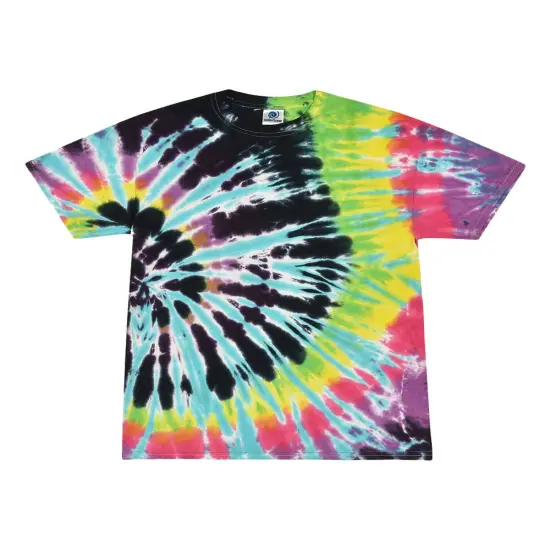 Colortone&reg; Multi-Color Tie-Dyed Crewneck Short Sleeve T-Shirt Flashback {1}