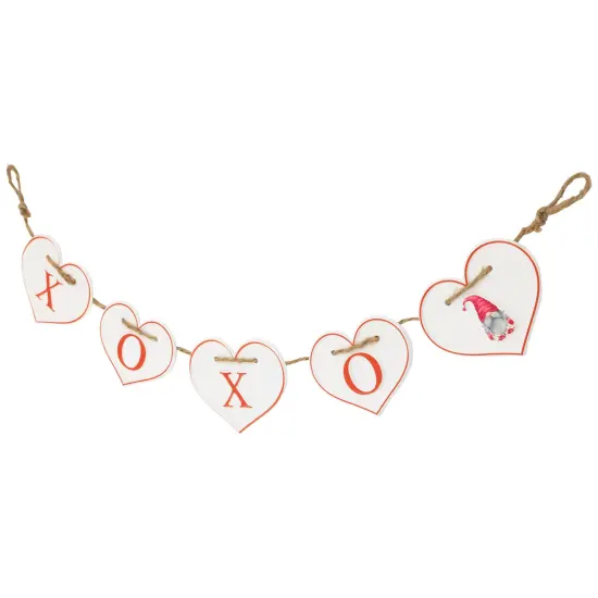 Northlight Hearts "XOXO" Valentine's Day Metal Banner - 32" - White and Red {5}