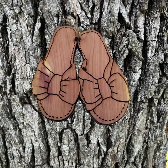 Cozy Slippers - Cedar Ornament {2}