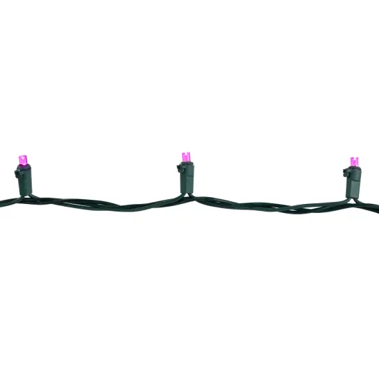 Northlight LED Wide Angle Christmas Lights - Pink - 16.25' Green Wire - 50ct {7}