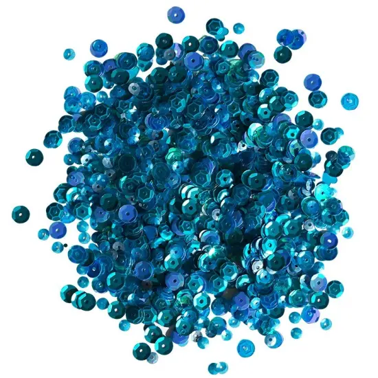 Buttons Galore Loose Sequin Assortments for Craft - 5,000 Pieces 45 Grams Blue diamond {2}