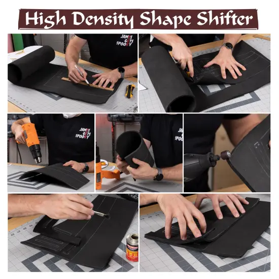 EVA Foam Cosplay | Extra Large 35" x 59" Sheet | Ultra High Density 85kg/m3 | by The Foamory Black {5}