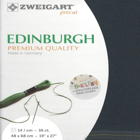 PrecutZweigart Edinburgh 36 count Charcoal Gray {1}