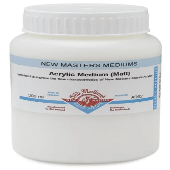 Old Holland New Masters Acrylic Medium - Matte, 500 ml jar {1}