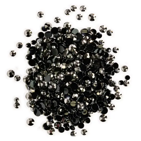 Buttons Galore Jewelz Rhinestones Craft Embellishments Assorted Colors Approx. 1600 Pieces Hematite {1}