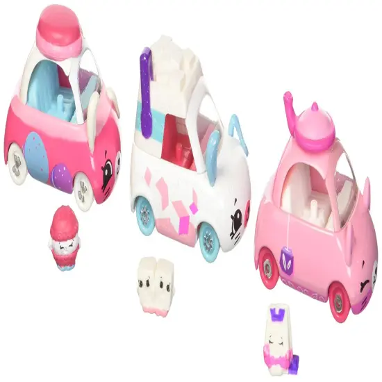 Shopkins Cutie Car S3 3 Pack-Asst 3 Childrens Toy {1}