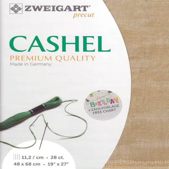 Precut Zweigart Cashel Vintage 28 count Vintage Country Mocha {1}