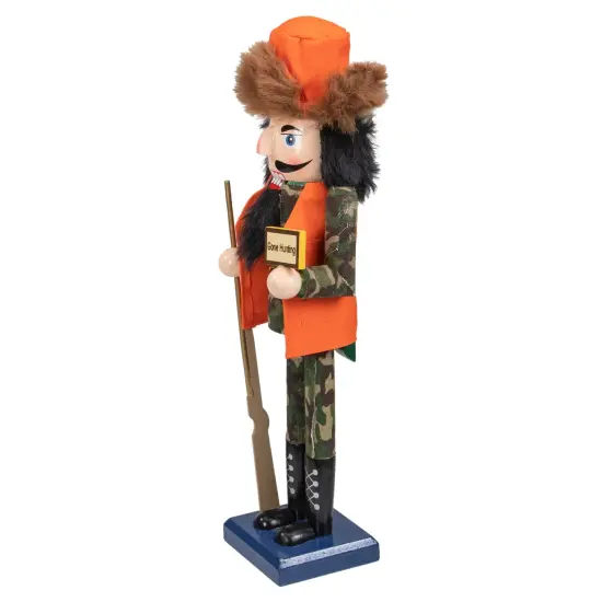 Northlight 15" Orange and Green "Gone Hunting" Christmas Nutcracker in Camouflage {5}