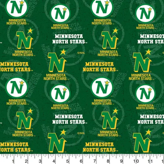 Sykel Enterprises NHL Team Cotton Fabric-Minnesota North Stars Tone on Tone Cotton Quilting Fabric {1}