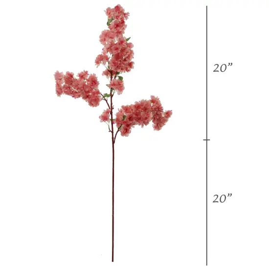 Cherry Blossom Stem: Set of 3, 40-Inch, Silk Flowers, Floral Home by Artificial Flowers Pink {2}