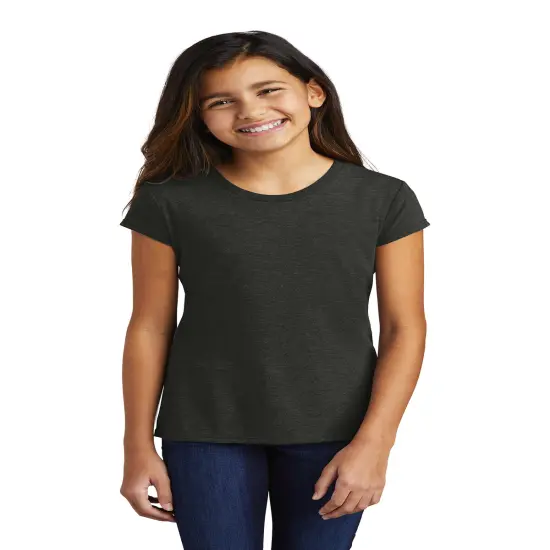 District&reg; Girls Perfect Tri Short Sleeve Crew Neck Tee Black frost {1}