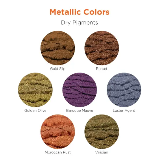 Rolio - Metallic Powder Pigment - 7 Jars / 20 ml {2}